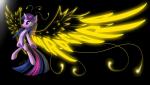 black_background cutie_mark feathered_wings feathers female feral flying fur hair horn multicolored_hair purple_body purple_eyes purple_fur simple_background solo text wings zigword friendship_is_magic hasbro my_little_pony mythology twilight_sparkle_(mlp) equid equine mammal mythological_creature mythological_equine winged_unicorn 2014 7:4 english_text