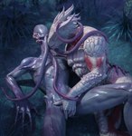 animal_genitalia anthro anthro_on_anthro anthro_penetrated anthro_penetrating anthro_penetrating_anthro blue_tongue bodily_fluids cheek_spikes chin_horn claws duo erection face_tentacles facial_horn facial_spikes fingering fingering_partner french_kissing genital_fluids genital_slit genitals hand_on_hip horn interspecies kissing lying male male/male male_penetrated male_penetrating male_penetrating_male muscular muscular_anthro muscular_male night nude on_back on_side open_mouth outside penetration penis plant precum purple_body purple_eyes purple_penis purple_skin reclining red_body red_eyes red_scales saliva scales sex shrub slit_fingering slit_juice slit_penetration slit_play spikes spikes_(anatomy) teeth tentacle_on_hand tentacle_on_head tentacle_on_shoulder tentacles teratophilia tongue tongue_out white_body white_scales beepyromancer baldur's_gate baldur's_gate_3 dungeons_and_dragons hasbro larian_studios wizards_of_the_coast the_dark_urge_(baldur's_gate) the_emperor_(baldur's_gate) dragonborn_(dnd) mind_flayer scalie 3d_(artwork) digital_media_(artwork) hi_res