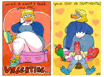 3_toes anthro balls beak beakstick big_balls big_butt big_penis blonde_hair bouquet butt crossed_legs duo eyewear facesitting facial_piercing feathers feet female flower furgonomics genitals glasses hair holding_bouquet holding_flower holding_object holidays huge_balls huge_butt huge_penis humanoid_genitalia humanoid_penis hyper hyper_balls hyper_genitalia hyper_penis lipstick makeup male male/female nose_piercing nose_ring penis penis_poking_out piercing plant ring_piercing sitting sitting_on_another size_difference text thick_thighs toes valentine's_day_card white_body white_feathers dyna_soar valentine's_day anatid anseriform avian bird duck 2026 english_text hi_res