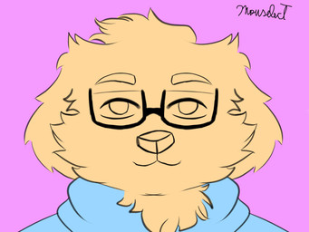 anthro big_ears blonde_eyebrows cheek_tuft chubby_cheeks chubby_face clothed clothing coat eyebrows eyewear face_focus facial_tuft front_view glasses happy head_tuft looking_at_viewer male mouth_closed neck_tuft pink_background scarf simple_background slightly_chubby smile solo topwear tuft wearing_glasses yellow_eyes yellow_nose young young_anthro young_male mouselect bird_dog canid canine canis domestic_dog golden_retriever hunting_dog mammal retriever 4:3 absurd_res digital_drawing_(artwork) digital_media_(artwork) digital_painting_(artwork) hi_res icon painting_(artwork)