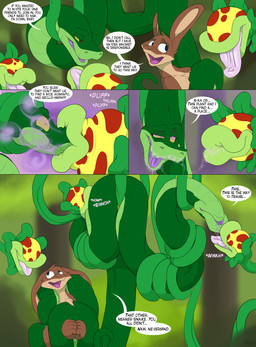 anthro bodily_fluids brown_body brown_fur carrying_another coiling dialogue dripping duo entangled feral fur green_body group hypno_breath hypnosis kissing limbless long_ears male male/male mind_control nibbling onomatopoeia open_mouth outside plant saliva saliva_drip saliva_string serpentine simple_background size_difference sound_effects speech_bubble tail text tongue tongue_out trio yellow_eyes tacokurt mario_bros nintendo jajuka mokadu plantera_(plantera) elemental_creature flora_fauna lagomorph leporid mammal mouth_creature piranha_plant python rabbit reptile scalie snake 2018 absurd_res comic digital_media_(artwork) english_text hi_res multiple_scenes