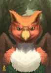 feathers feral forest fur male plant scales solo tree ericherilan mythology granistad avian gryphon mythological_avian mythological_creature 2020 digital_drawing_(artwork) digital_media_(artwork) hi_res portrait signature