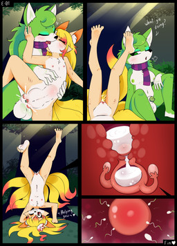 5_toes abdominal_bulge accessory adult_on_young after_sex age_difference anthro anthro_on_anthro anthro_penetrated anthro_penetrating anthro_penetrating_anthro areola balls barefoot belly_blush bite_mark black_nose blush bodily_fluids body_blush breasts bulge butt cervix claws clitoris clothed clothing cum cum_in_uterus cum_in_vagina cum_inside curling_toes dialogue duo ejacuation erection fallopian_tubes feet female female_anthro female_penetrated flat_chested flower flower_in_hair french_kissing fur genital_fluids genitals green_areola green_body green_eyes green_fur green_hair green_nipples green_penis gynomorph gynomorph/female gynomorph_anthro gynomorph_penetrating gynomorph_penetrating_female hair hair_accessory humanoid_feet impregnation internal internal_vaginal intersex intersex/female intersex_anthro intersex_penetrating intersex_penetrating_female kissing knot knotted_penis knotting loli male male/female male_penetrating male_penetrating_female multi_tail multicolored_body multicolored_fur navel nipples nude nude_anthro nude_female nude_gynomorph open_mouth ovaries ovum penetration penile penile_penetration penis penis_in_vagina plant plantigrade red_eyes reverse_dancer_position saliva scarf scratch_mark sex simple_background smile soles sperm_cell stretched_vagina tail tan_body tan_fur teeth text toes tongue tongue_out two_tone_body two_tone_fur underage_impregnation upside_down uterus vaginal vaginal_canal vaginal_penetration vulva white_body white_fur x-ray_view young young_anthro young_female e-01 asian_mythology east_asian_mythology mythology chillia zero_one canid canine canis fox fox_spirit mammal wolf zerian_(species) absurd_res comic digital_media_(artwork) english_text hi_res