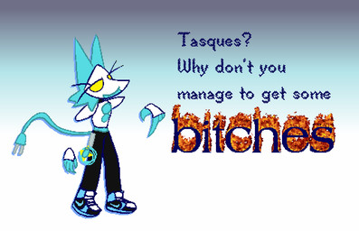 4_fingers anthro blue_hair cable_tail clothed clothing electrical_cord electrical_plug electrical_plug_tail female fingers floating_hands fur hair humor profanity solo tail text yellow_eyes firefa deltarune how_about_you_discover_some_bitches undertale_(series) why_don't_you_discover_some_bitches tasque_manager darkner felid feline mammal 2022 digital_media_(artwork) english_text meme