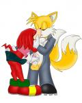 anthro duo erection genitals humanoid_genitalia humanoid_penis kissing male male/male penis young young_anthro glacierk sonicharinezumi sega sonic_the_hedgehog_(series) knuckles_the_echidna miles_prower canid canine echidna fox mammal monotreme 4:5 absurd_res hi_res