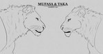 duo feral grey_background male simple_background standing thathornycat disney mufasa:_the_lion_king the_lion_king mufasa scar_(the_lion_king) felid feline lion mammal pantherine absurd_res hi_res monochrome sketch