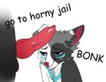 anthro blue_eyes duo floppy_ears genitals knot male male/male penis thedarkestdream bonk_(meme) go_to_horny_jail gordiethecollie border_collie canid canine canis collie domestic_dog herding_dog mammal pastoral_dog sheepdog meme reaction_image