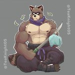 abs anthro biceps blind brown_nipples disability humanoid_hands leaf male muscular muscular_anthro muscular_male nipples pecs solo teaknight05 epic_games fortnite hajime_(fortnite) canid canine mammal raccoon_dog tanuki 1:1 2025 colored hi_res signature tagme