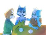 aged_up anthro clothing eye_contact eyewear family female fur glasses green_eyes group looking_at_another male kokoro-tokoro nintendo star_fox fox_mccloud krystal_(star_fox) marcus_mccloud canid canine fox mammal 2020 4:3 hi_res father_(lore) father_and_child_(lore) father_and_son_(lore) mother_(lore) mother_and_child_(lore) mother_and_son_(lore) parent_(lore) parent_and_child_(lore) parent_and_son_(lore) son_(lore)