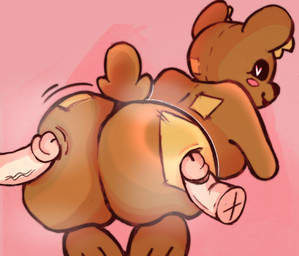 anthro ass_up big_butt butt butt_focus disembodied_penis female genitals group heart_eyes heart_symbol male male/female musk penis plushie rear_focus rear_view steam teddy_bear trio kaiivy_nsfw sew_(phrenpai) bear humanoid mammal teddy_bear_(species) absurd_res hi_res