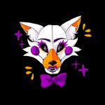 ambiguous_gender anthro black_cheeks black_sclera bow_tie cheek_tuft eyebrows eyelashes facial_tuft freckles fur head_tuft inner_ear_fluff lipstick looking_at_viewer machine makeup orange_body orange_fur orange_inner_ear phonepastry purple_cheeks solo teeth tuft white_body white_fur five_nights_at_freddy's five_nights_at_freddy's_world scottgames sister_location lolbit_(fnaf) animatronic canid canine fox mammal robot 1:1 2019 headshot_portrait portrait