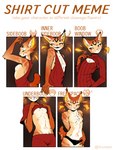 anthro breasts clothed clothing female flat_chested fluffy fur orange_body orange_fur side_boob small_breasts smile solo sweater topless topwear under_boob cacuu shirt_cut_meme felid feline lynx mammal absurd_res digital_media_(artwork) hi_res meme