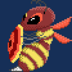 4_arms ambiguous_gender beefender big_eyes eyeliner flower makeup multi_arm multi_limb plant red_body shield small_wings solo stinger stripes wings yellow_body direphon_(artist) apacies_(game) fakemon arthropod bee hymenopteran insect 1:1 alpha_channel low_res