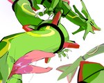 2_penises animal_genitalia animal_penis bodily_fluids erection feral genital_fluids genitals green_body hemipenes male multi_genitalia multi_penis open_mouth penis red_body simple_background solo yellow_body really_vile nintendo pokemon generation_3_pokemon legendary_pokemon pokemon_(species) rayquaza 2021 5:4 hi_res