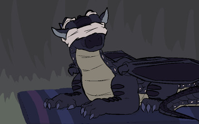 ambiguous_gender black_body black_scales blind blindfold claws countershade_torso countershading covered_eyes disability feral finger_claws horn long_neck lying membrane_(anatomy) membranous_wings on_front quadruped scales snout solo tail toe_claws wing_claws wings littlegreenwyvy european_mythology mythology wings_of_fire starflight_(wof) dragon mythological_creature mythological_scalie nightwing_(wof) scalie western_dragon 16:10 widescreen male_(lore)