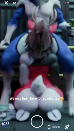 anthro anthro_on_anthro anthro_penetrated anthro_penetrating anthro_penetrating_anthro antlers big_butt black_body black_fur black_hair blue_body blue_fur butt digitigrade duo fellatio femboy fur hair hooves horn kneeling male male/male male_anthro male_penetrated male_penetrating male_penetrating_male monster_energy_can multicolored_body multicolored_fur oral penetration penile recording red_body red_fur sex shrug_(clothing) tail tail_motion tailwag text white_body white_fur voltharbor cosmuspicklus_(modeler) your_friend_(modeler) honey_(stagshack) volt_(voltaicharbor32) canid canine canis deer mammal wolf 2026 3d_(artwork) 3d_animation 9:16 animated digital_media_(artwork) english_text hi_res no_sound short_playtime video