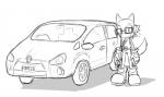 anthro belt boots car clothing electronics eyewear footwear glasses gloves handwear headgear headphones headset male narrow_hips shoes smile solo thin_calves thin_legs thin_thighs vehicle kalk427 sega sonic_forces sonic_the_hedgehog_(series) custom_character_(sonic_forces) gadget_the_wolf canid canine canis mammal wolf greyscale monochrome sketch