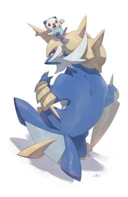 3_claws 3_toes ambiguous_gender biped black_claws blue_body blue_ears blue_feet blue_tail claws duo feet feral fin freckled_face freckles glistening glistening_eyes looking_at_viewer looking_back open_mouth orange_nose pink_tongue quadruped red_eyes red_nose scalchop seamitar seashell shadow sharp_teeth shell simple_background tail tail_fin teeth toes tongue whiskers white_arms white_background white_head white_whiskers nullma nintendo pokemon generation_5_pokemon oshawott pokemon_(species) samurott absurd_res colored digital_media_(artwork) digital_painting_(artwork) hi_res painting_(artwork) signature