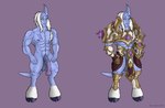 animal_genitalia animal_penis armor balls clothed clothing confident equine_genitalia equine_penis flaccid genitals hooves horn male muscular paladin penis sheath skimpy vein naughty_ram blizzard_entertainment warcraft draenei absurd_res hi_res