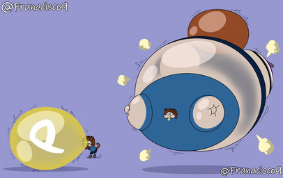 air_inflation anthro before_and_after blue_background blue_clothing blue_topwear brown_ears brown_hair brown_tail clothed clothing dot_pupils floating fully_clothed grey_body hair inflation no_eyebrows power_balloon shadow simple_background solo tail text topwear translucent translucent_body franacisco mario_bros nintendo tsukihime type-moon fan_character neco-arc 2022 artist_name digital_drawing_(artwork) digital_media_(artwork) male_(lore)