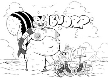 anthro balls belly big_belly eyes_closed genitals macro male moobs navel nipples open_mouth outside overweight overweight_male penis ship solo vehicle water watercraft beastbizkit one_piece ragnir_(one_piece) mammal rodent sciurid tree_squirrel 2026 absurd_res hi_res monochrome
