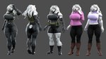 5_fingers anthro armwear belt big_breasts black_nose bodysuit boots bottomwear breasts clothed clothed_anthro clothed_female clothing elbow_gloves female fingers footwear fur gloves hair hair_over_eye handwear huge_breasts humanoid_hands mature_anthro mature_female pants shoes skinsuit smile solo sweater tight_clothing topwear white_body white_fur petruz petruz_(copyright) nataliya_(petruz) bear mammal polar_bear ursine 16:9 2024 3d_(artwork) blender_(artwork) digital_media_(artwork) hi_res widescreen