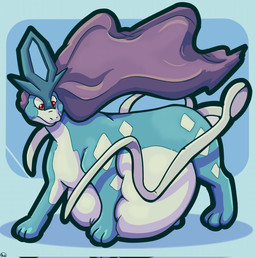 ambiguous_gender belly big_belly blue_arms blue_background feral hair looking_down morbidly_obese obese overweight overweight_feral purple_hair red_eyes simple_background solo toony white_belly pexi 2026 hi_res