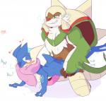 <3 amphibian anal anal_penetration blush chesnaught chest_tuft duo erection feral feral_on_feral foshopixie frog fur gay greninja happy interspecies male nintendo penetration penis pokémon precum sex side_view smile spikes toony tuft video_games
Rating: Explicit
Score: 14
User: RumbaBeats
Date: February 25, 2014