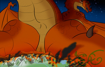 big_butt butt butt_focus destruction extreme_size_difference featureless_crotch female feral horn huge_butt hyper hyper_butt looking_at_viewer macro macro_female micro nude open_mouth planet planet_destruction planet_dwarfing presenting presenting_hindquarters rear_view simple_background size_difference solo tail spicyscaliearts mythology wings_of_fire scarlet_(wof) dragon mythological_creature mythological_scalie scalie skywing_(wof) digital_media_(artwork) hi_res