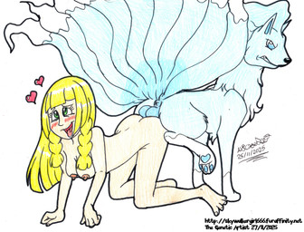 ahegao all_fours anus ass_to_ass backsack balls blonde_hair blush breasts duo exposed_breasts female feral fur genitals hair heart_symbol interspecies knotting looking_pleasured male male/female nipples nude pawpads pokephilia raised_leg raised_tail simple_background tail tied_knot tongue tongue_out white_body white_fur artistnjc furaffinity game_freak nintendo pokemon lillie_(pokemon) alolan_form alolan_ninetales canid canine fox generation_7_pokemon human mammal pokemon_(species) regional_form_(pokemon) 2025 absurd_res flat_colors hi_res signature traditional_media_(artwork)