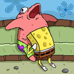 anthro anthro_on_anthro clothing duo fellatio flower_cloud_(spongebob) footwear head_in_crotch kneeling kneeling_oral_position looking_pleasured male male/male male_anthro obscured_fellatio obscured_oral obscured_sex open_mouth oral penile pink_body sex sitting socks sucked_silly yellow_body zhenya_arsenic nickelodeon spongebob_squarepants patrick_star spongebob_squarepants_(character) aquatic asterozoan echinoderm sea_sponge starfish 1:1 digital_media_(artwork) meme pixel_(artwork)