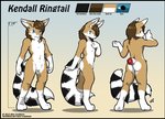 anthro black_border border brown_hair femboy hair looking_back male markings nude ring_(marking) ringed_tail solo striped_markings striped_tail stripes tail tail_markings text o-kemono kendall_(sirkain) bassariscus cacomistle mammal procyonid ring-tailed_cat 2015 absurd_res english_text hi_res model_sheet url