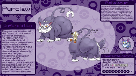 anthro big_butt butt claws duo fangs female feral huge_butt long_ears male overweight prehensile_tail pupils red_eyes slit_pupils tail teeth text thick_thighs blossonflower nintendo pokemon fan_character generation_1_pokemon generation_4_pokemon meowth pokemon_(species) purugly 16:9 english_text hi_res widescreen