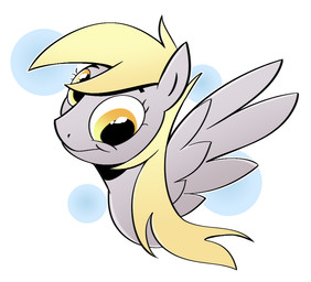blonde_mane closed_smile eyelashes feathered_wings feathers female feral fur grey_body grey_feathers grey_fur grey_wings light looking_at_viewer mane mouth_closed simple_background smile smiling_at_viewer solo wings yellow_eyes cookieboy011 friendship_is_magic hasbro my_little_pony mythology derpy_hooves_(mlp) equid equine mammal mythological_creature mythological_equine pegasus 2024 bust_portrait colored digital_drawing_(artwork) digital_media_(artwork) english_description lighting portrait shaded