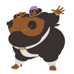anthro areola asian_clothing beanie belly big_areola big_belly big_butt big_moobs big_nipples black_body black_fur brown_body brown_fur butt chain_bracelet chain_necklace chain_piercing clothing east_asian_clothing electronics feet foot_wraps fur hat headgear headwear huge_butt huge_moobs japanese_clothing jewelry male mawashi microphone moobs multicolored_body multicolored_fur necklace nipple_chain nipple_piercing nipples obese obese_anthro obese_male overweight overweight_anthro overweight_male piercing scruffy sharp_teeth simple_background solo sumo_wrestler teeth white_background wraps reagan700 pound_(reagan700) canid canine canis domestic_dog mammal mastiff molosser rottweiler 1:1 hi_res