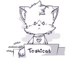 anthro cheek_tuft clothing computer computer_mouse electronics facial_tuft inner_ear_fluff laptop male shirt simple_eyes solo t-shirt topwear tuft kimacats toshiba kima_(kimacats) 2017 5:4 absurd_res hi_res monochrome