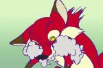 bodily_fluids drooling fur ill insane rabies red_body red_fur saliva teeth epilepsy_warning canid canine fox mammal 2d_animation 3:2 animated short_playtime