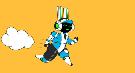 4_fingers baseball_cap black_body blue_jumpsuit bottom_heavy breasts cleavage clothed clothing collar dust_cloud electronics female fingers green_eyes green_inner_ear green_mouth hat headgear headphones headwear huge_thighs open_mouth open_smile orange_background robotic_ears running screen screen_face simple_background sleeves smile solo striped_body stripes thick_thighs bull3t project_turboblast tempo_(project_turboblast) humanoid lagomorph leporid mammal rabbit robot_anthro absurd_res digital_drawing_(artwork) digital_media_(artwork) hi_res