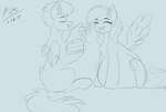 absurd_res astrum_(artist) belly big_belly blush cake chest_tuft dessert digital_drawing_(artwork) digital_media_(artwork) duo eating equid equine eyes_closed feederism feeding female feral food friendship_is_magic happy hasbro hi_res horse inner_ear_fluff male male/female mammal monochrome my_little_pony mythological_creature mythological_equine mythology navel open_mouth overweight overweight_female pegasus pony rainbow_dash_(mlp) romantic romantic_couple sitting sketch smile soarin_(mlp) spread_wings tail tongue tongue_out tray tuft wings wonderbolts_(mlp)
