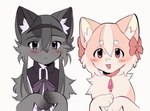 alternate_species duo female feral feralized furrification kemono kuro_chromium puella_magi puella_magi_madoka_magica homura_akemi madoka_kaname domestic_cat felid feline felis mammal 2d_animation animated motion_tweening short_playtime