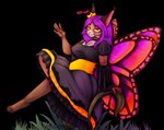 antennae_(anatomy) big_breasts breasts cleavage clothed clothing dress female hair insect_wings lepidopteran_wings long_hair pose princess royalty wings flophelia arthropod butterfly caracal caracal_(genus) felid feline hybrid insect lepidopteran mammal alpha_channel pinup