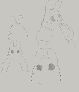 ambiguous_gender anthro black_eyes blue_fruit_(rain_world) eating face_squish food overweight overweight_ambiguous overweight_anthro semi-anthro solo squish citrusslugcat rain_world videocult gourmand_(rain_world) slugcat animated low_res monochrome