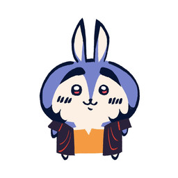 anthro chibi clothed clothed_anthro clothed_male clothing innocent_expression innocent_face_of_pure_innocence innocent_smile looking_at_viewer male parody pleading_eyes red_eyes religion simple_background smile smiling_at_viewer solo white_background beebot chiikawa judas_iscariot_(film) nagano judas_iscariot usagi_(chiikawa) lagomorph leporid mammal rabbit official_art