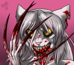 anthro blood bodily_fluids claws female setsuna_tribal solo what supinhas left_4_dead_(series) valve settiesama domestic_cat felid feline felis green_flu_mutant_(left_4_dead) mammal undead witch_(left_4_dead) zombie 2010