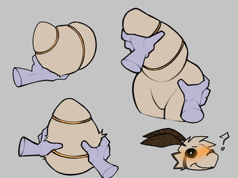 ambiguous_gender antennae_(anatomy) anthro arthropod_abdomen black_eyes blush brown_stripes butt disembodied_hand featureless_crotch pupils question_mark simple_background stripes tan_body white_pupils yasterwolly yaster_(yasterwolly) arthropod insect lepidopteran moth 4:3 hi_res sketch_page