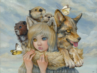 ambiguous_gender bangs blonde_hair cloud cloudy_sky double_lobe_lip double_lobe_lower_lip female feral fur group hair lips long_hair sky surrealism tail thick_lips triple_lobe_upper_lip wings camilla_d'errico animal_humanoid arthropod butterfly canid canid_humanoid canine canine_humanoid canis ground_squirrel humanoid insect lepidopteran mammal mammal_humanoid marmot moth mustelid otter rodent sciurid vancouver_island_wolf wolf wolf_humanoid formal_art oil_painting_(artwork) painting_(artwork) traditional_media_(artwork) traditional_painting_(artwork)