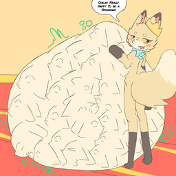 anthro digestion_noises endosoma male mass_vore multiple_prey safe_vore solo vore liwenenix canid canine fennec_fox fox mammal true_fox 1:1 hi_res