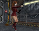 action_pose anthro biped brown_hair clothed clothing digitigrade female footwear gun hair inside insignia legwear long_hair phaser pose raised_arm ranged_weapon socks solo standing tail toeless_footwear toeless_socks tricorder uniform weapon unknown_artist star_trek star_trek_the_animated_series m'ress alien caitian felid mammal 3d_(artwork) digital_media_(artwork)