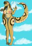 2019 absurd_res anthro big_breasts borky-draws breasts claws digital_media_(artwork) feet female genitals hi_res looking_at_viewer nipples non-mammal_breasts non-mammal_nipples pussy reptile scalie simple_background slightly_chubby snake solo thick_thighs toes yellow_eyes