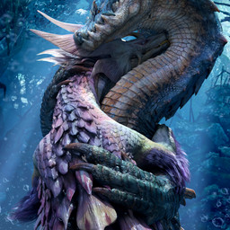 air_bubble ambiguous/ambiguous ambiguous_gender arm_tuft blue_body blue_eyes blue_scales breathing bubble claws detailed_background duo feral feral_on_feral fin fur half-closed_eyes hand_on_back hand_on_chin hand_on_head hand_on_neck holding_each_other horn hug licking multicolored_body multicolored_scales narrowed_eyes neck_lick orange_eyes outside pink_body pink_scales pupils purple_body purple_fur romantic romantic_couple scales slit_pupils tan_body tan_scales teeth tongue tuft two_tone_body two_tone_scales underwater water white_body yellow_nose ivorylagiacrus capcom monster_hunter aquatic fish lagiacrus leviathan_(mh) mizutsune scalie 1:1 2026 3d_(artwork) blender_(artwork) blender_cycles_(artwork) digital_media_(artwork) hi_res female_(lore) male_(lore)